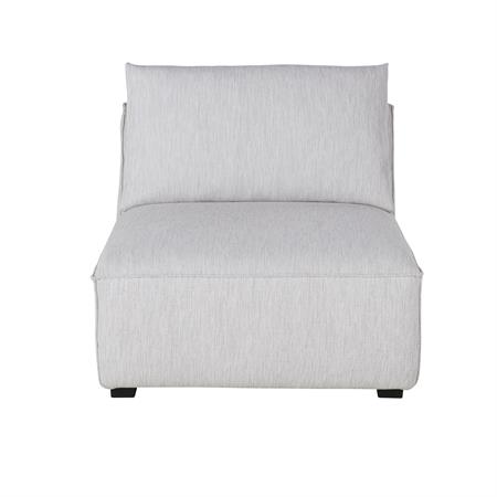 Chauffeuse pour canapé modulable gris clair chiné