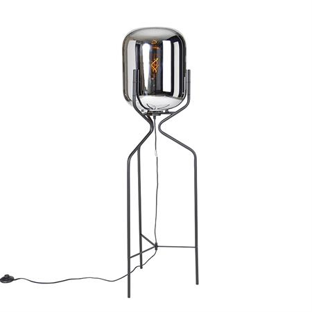 Lampadaire en verre noir