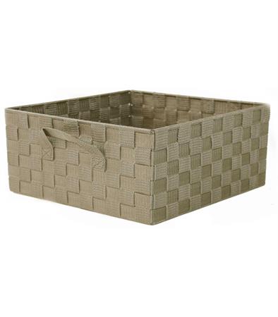 Panier sangle 2 poignées coloris taupe - 35