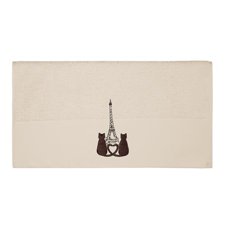 Serviette de toilette en coton Ecru 50x100 cm