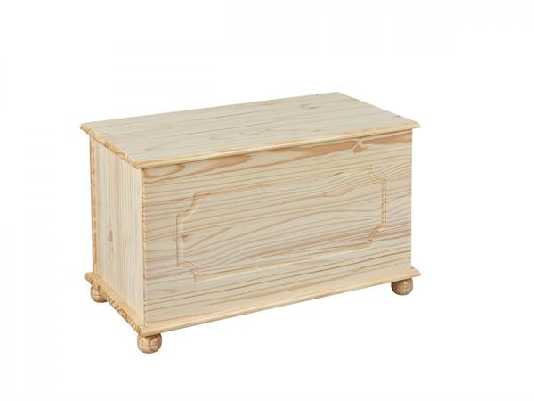 Coffre en bois naturel 89x53 cm