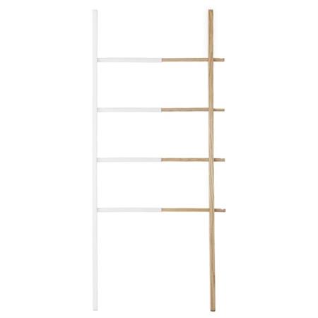Echelle porte-vêtements métal et bois naturel extensible