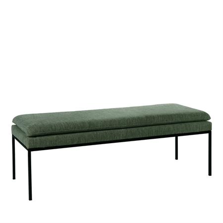 Banc 3 pl en tissu vert foncé