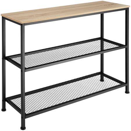 Console Style industriel 100 x 30 x 81 cm Bois clair