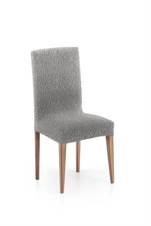 Pack 2 housses de chaise avec dossier extensible gris clair 40