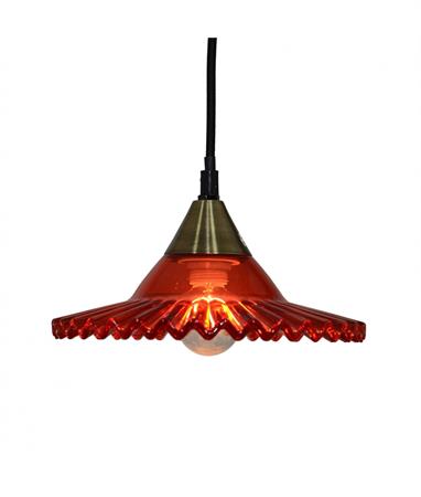 Suspension en verre rouge