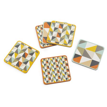 Dessous de verre motifs triangles L 10 cm VINTAGE
