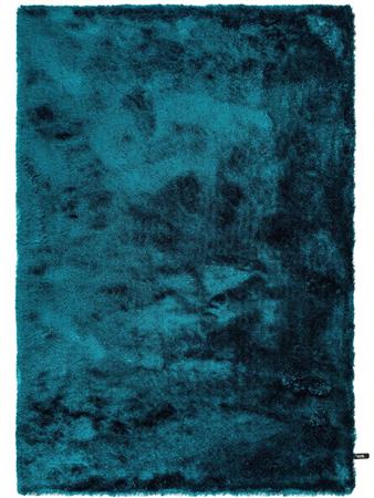 Tapis à poils longs turquoise 240x340