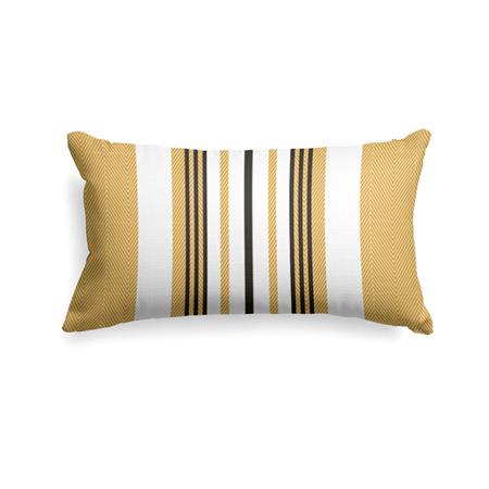 Housse de coussin coton Jaune 25x45 cm