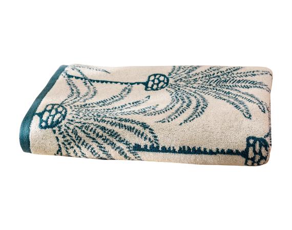 Serviette de toilette en coton 480 g/m² bleu canard 50x100
