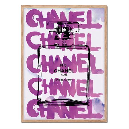 Affiche avec cadre noir - Logo Chanel - 50x70 Maisons du monde