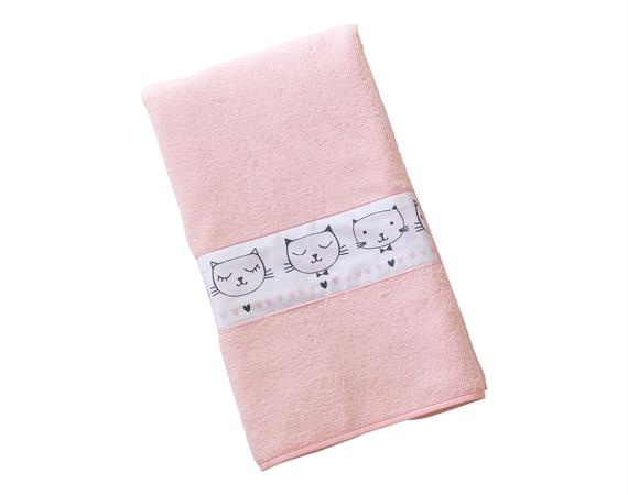Drap de bain 70x130 rose en coton